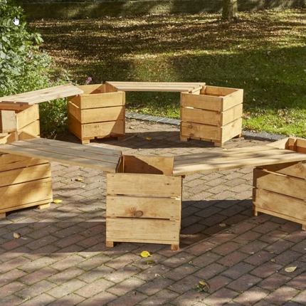 Switch Seat Angled Planter Seats - 10 Persons | Outdoor Learning | Seating | Group Interaction | Garden | Nature