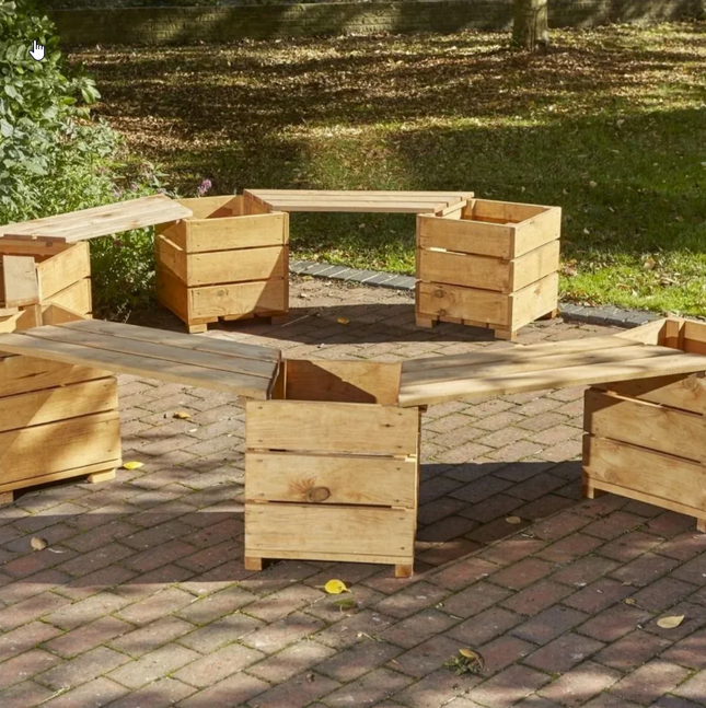 Switch Seat Angled Planter Seats - 10 Persons | Outdoor Learning | Seating | Group Interaction | Garden | Nature