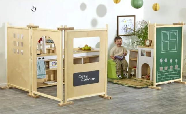 High Corner Panels - Set of 5 | Room Dividers | Wooden | Classroom Furniture | Library