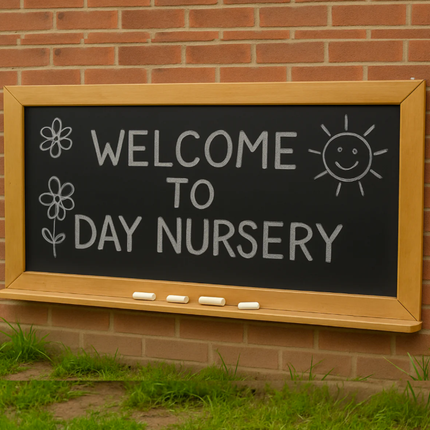 Heavy Duty Outdoor Chalkboard - 73 x 150 x 12cm | Outdoor Learning | Imaginative Play | Forest School | Playground | Physical Education
