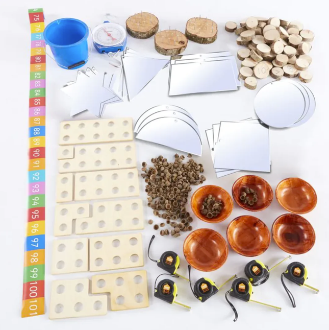 Maths Shed Starter Kit (60+ Items) - Outdoor Learning | Imaginative Play | Forest School | Playground | Physical Education