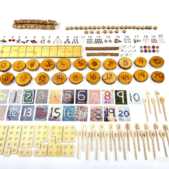 Natural Counting Set (100+ Items) - Outdoor Learning | Imaginative Play | Forest School | Playground | Physical Education