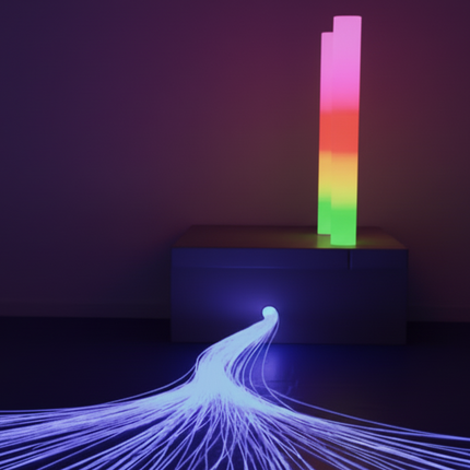 3 Piece 180cm Waterless Tube Package — Rectangle | Padded Surround Storage Seat | Chroma Tube | Fibre Optics