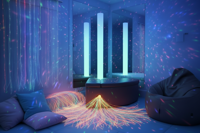 3 Piece 180cm Waterless Tube Package — Corner | Padded Surround Storage Seat | Chroma Tube | Fibre Optics