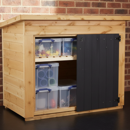 Wooden Outdoor 9 Box Store - Pack of 3 | H1.15m x W1.64m x D93cm each | Outdoor | Garden | Playground | Storage