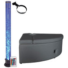 2 Piece 180cm Bubble Tube, Padded Surround Storage Seat & Wall Bracket — Corner | Grey or White | Padded Surround Storage Seat | Bubble Tube