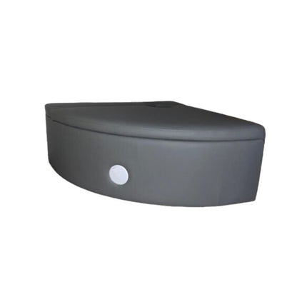 2 Piece 180cm Bubble Tube, Padded Surround Storage Seat & Wall Bracket — Corner | Grey or White | Padded Surround Storage Seat | Bubble Tube