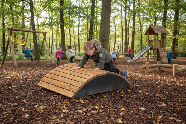 Barrel Bridge Rocker - Dual Purpose Use | Outdoor Learning | Playground | Imaginative Play | Forest School | Physical Education