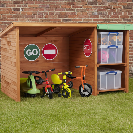 Bike Shed With Storage - H116cm x W200cm x D114cm | Garden | Storage | Playground | Forest School