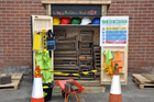 Builders Outdoor Wooden Children's Shed - 119 x 155 x 60cm | Outdoor Learning | Messy Play | Exploratory | Storage