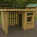 Children's Outdoor Wooden Shopping Centre - 140 x 200 x 120cm | Outdoor | Role Play | Playground | Forest School | Group Interaction