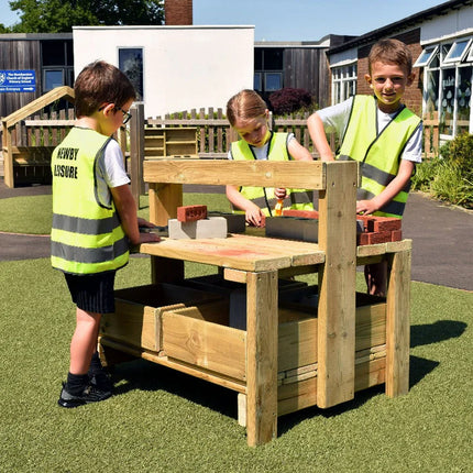 Children's Wooden Workbench & Crates