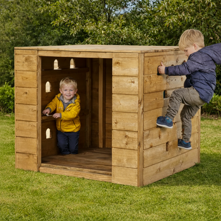 Children's Wooden Super Sized Climbing Cube - 120 x 120 x 120cm | Outdoor Learning | Forest School | Exploratory | Confidence Building | Apparatus