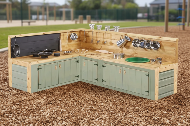Country Green Corner Kitchen - Early Years / KS1 | Outdoor Learning | Forest School | Outdoor Classrooms | Exploratory Play | Imaginative Play