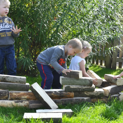 Eco Building Logs - Pack of 60 | 30cm | Outdoor Learning | Imaginative Play | Forest School | Playground | Social Play | Exploratory Play