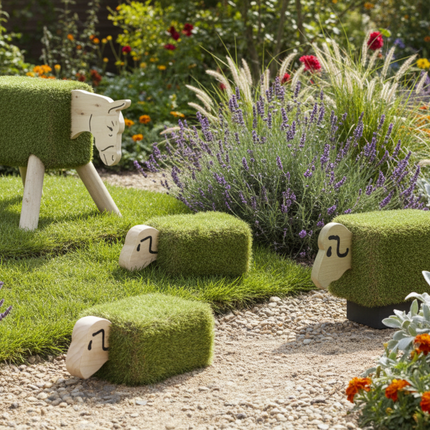 Outdoor Playground Sensory Grass Seating - Farm Set of 4 | Sensory Garden | Playground