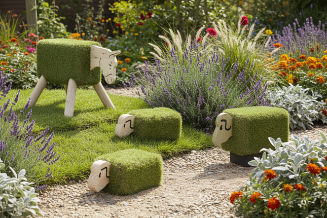 Outdoor Playground Sensory Grass Seating - Farm Set of 4 | Sensory Garden | Playground
