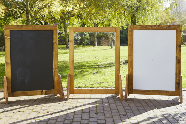 Mobile Art Easel Trio - Pack of 3 | 100 x 122 x 65.5cm | Outdoor | Forest School | Garden | Mark Making | Playground