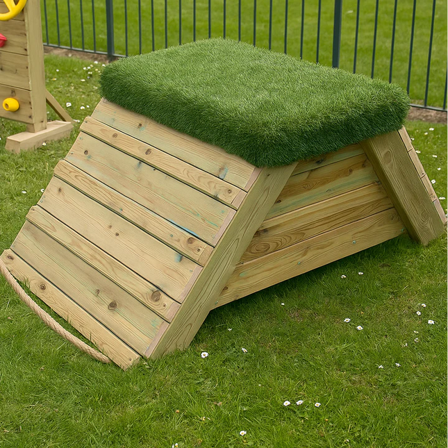 Grass Topped Wooden Apex Hill Step