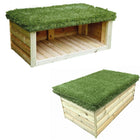 Grass Topped Wooden Storage Bench