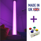 Interactive Chroma Tube- 15cm Diameter | 100-200cm Options | Waterless Tube with Large Button Controller | Large Sensory