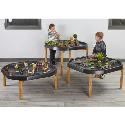Indoor Wooden Tuff Spot Stands - Pack of 3 | Height - 40/50/66cm | Classroom | Exploratory Play