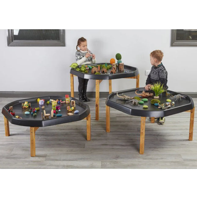 Indoor Wooden Tuff Spot Stands - Pack of 3 | Height - 40/50/66cm | Classroom | Exploratory Play