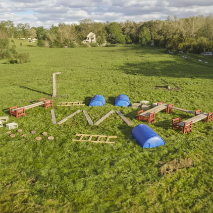 Loose Parts Obstacle Course - 32 Piece Set | Outdoor Learning | Imaginative Play | Forest School | Playground | Physical Education