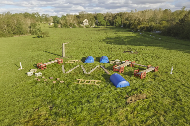 Loose Parts Obstacle Course - 32 Piece Set | Outdoor Learning | Imaginative Play | Forest School | Playground | Physical Education
