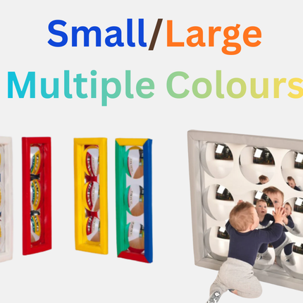 3 Bubble Sensory Safety Mirror with Padded Surround Frame- Small/Large