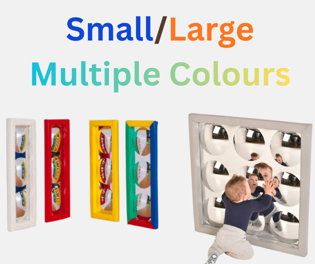 3 Bubble Sensory Safety Mirror with Padded Surround Frame- Small/Large