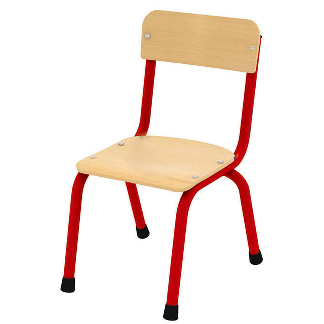 Stackable Milan Chairs - Set of 4 | Blue / Red / Grey | Nursery and Classroom Furniture