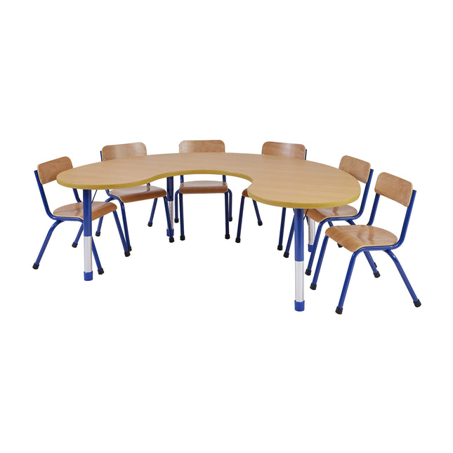 Milan Group Tables - Height Adjustable | Blue or Grey | Classroom | Nursery Furniture