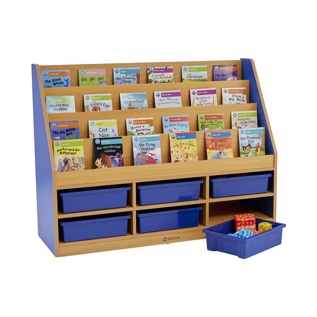 Milan Tiered Bookcases with 6 Small Trays