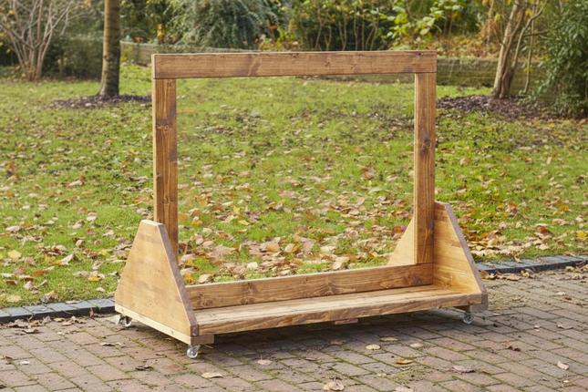 Mobile Easel - Whiteboard | Chalkboard | Perspex | 100 x 122 x 65.5cm | Outdoor | Forest School | Garden | Mark Making | Playground