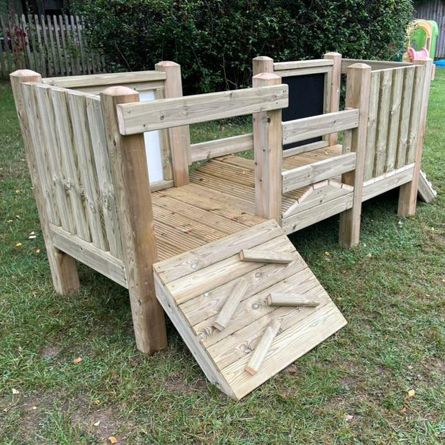 Nursery Medium Wooden Adventure Unit With Bridge