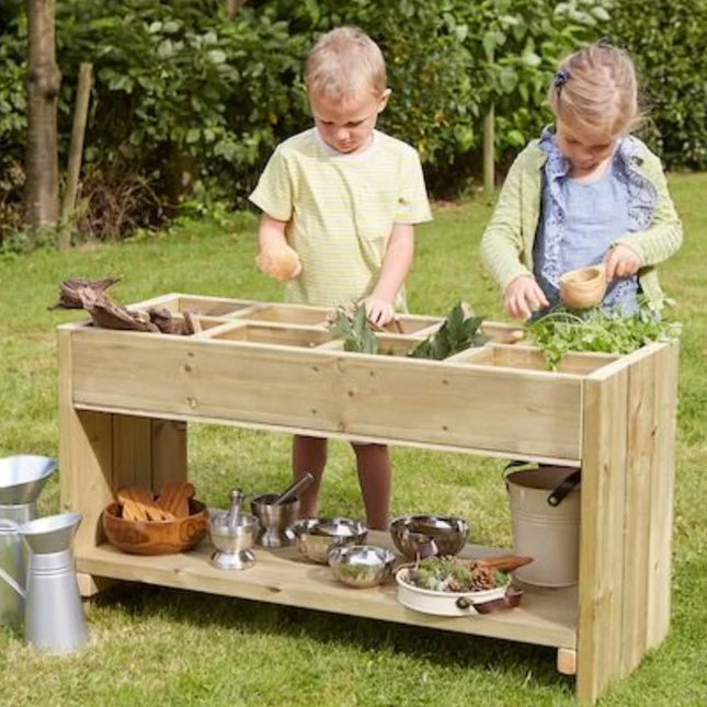 Outdoor Wooden Ingredients Trolley - Outdoor Learning | Forest School | Playground | Messy Play | Exploratory Play