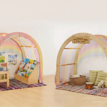 Rafiki Large Wooden Arch - Set of 2 | 135 x 160 x 80cm | Outdoor Learning | Imaginative Play | Forest School | Playground | Reading | Story Time