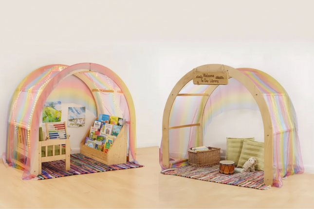 Rafiki Large Wooden Arch - Set of 2 | 135 x 160 x 80cm | Outdoor Learning | Imaginative Play | Forest School | Playground | Reading | Story Time