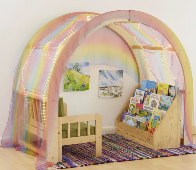 Rafiki Wooden Arch Reading Set - 135 x 160 x 80cm | Outdoor Learning | Imaginative Play | Forest School | Playground | Reading | Story Time