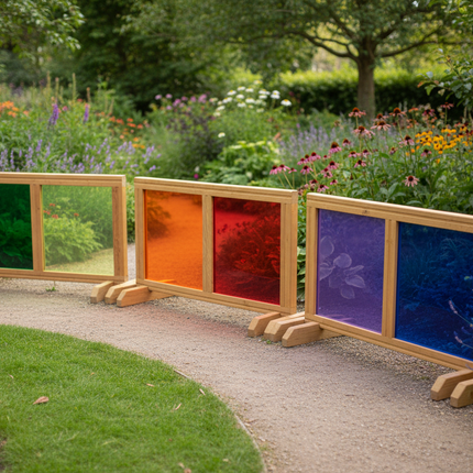 Sensory Rainbow Light Panels - Outdoor Learning | Sensory Garden | Forest School | Nursery | Visual
