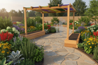 Rainbow Raised Planter Canopy - Sensory Garden | Gardening | Exploratory Play | Visual | Pergola | Gazebo