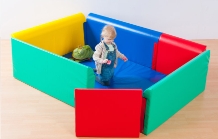 Soft Sided Soft Play Area | Den  | Ballpool - 2m x 1.4m- Multicolour