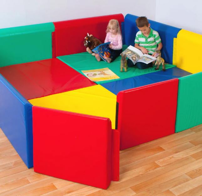 Soft Sided Den | Play area  | Ballpool (Multi-colour & Grey Designs)- 2.4m x 2.4m
