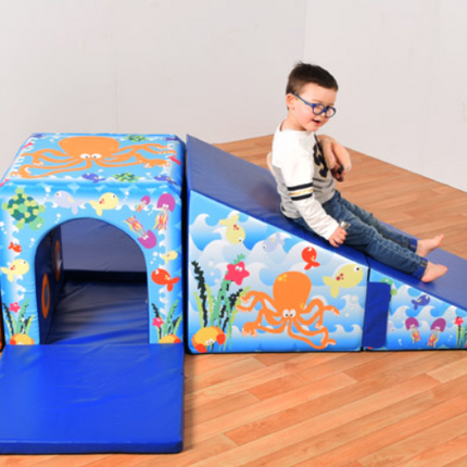 Soft Play Mountain Tunnel & Slide Set - Multiple Designs Available