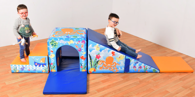 Soft Play Mountain Tunnel & Slide Set - Multiple Designs Available