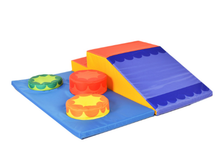 Safer-Play Explorer’s Steps soft play set with integrated safety floor mats- Multiple Designs available