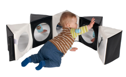 Soft Play Mirror Triangles- Multicolour/Black&White