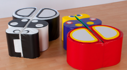 Caterpillar Mirror Bumps Soft Play Set- Multiple Colours available