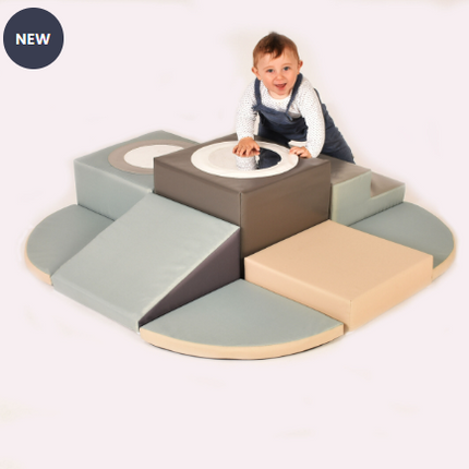 Soft Play Toddler Mirror Crossways- Multicolour/Neutral Shades